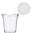 RPET Plastic Cup 16oz - 475ml With Closed Flat Lid - Pack of 50 units