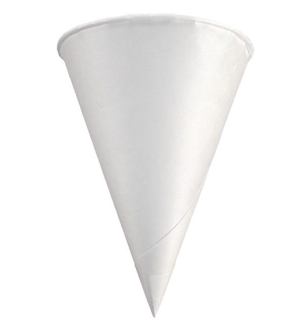 Cône en papier 120 ml (4oz) Blanc - Paquet de 100 unités