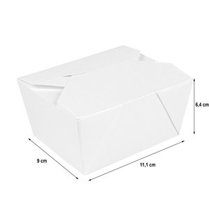 Caixa Take Away Branca 625ml Sem Plástico - Embalagem 30 unidades
