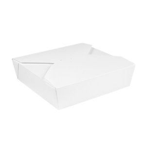 White Take Away Box 1790ml Plastic Free - Complete Box 120 Units