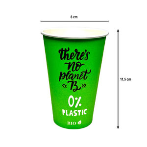 Copo de Cartão 340ml (12Oz) Sem Plástico - Caixa 1000 Unidades