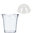 320ml RPET Plastic Cup with Perforated Dome Lid - Pack of 50 Units
