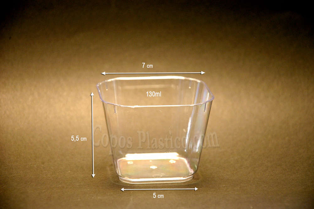 Boîte Dessert Carrée 130 ml PP