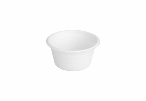 Sugarcane Sauce Bowl 2oz White With Lid - Pack 50 Units